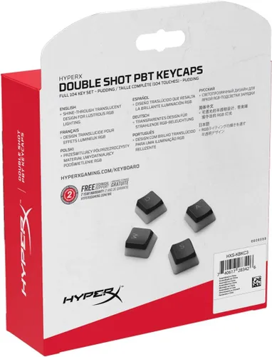 Vista 11 de HyperX Teclas Pudding Juego de teclas PBT de doble disparo con capa translúcida para teclados mecánicos juego completo de 104 teclas perfil OEM
