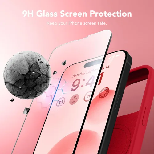 Vista 97 de GONEZ Funda magnética para iPhone 14, compatible con Magsafe, con protector de pantalla + protector de cámara, forro de microfibra antiarañazos