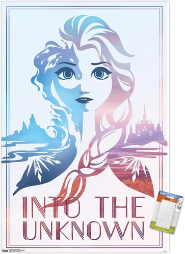 Vista 10 de Trends International Disney Frozen 2 - Póster de pared con texto en inglés "Into the Unknown", 14.725 x 22.375 pulgadas, versión enmarcada de madera