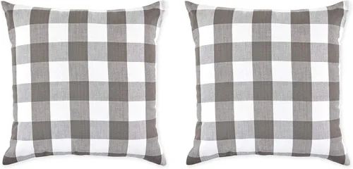 Vista 8 de DII Juego de fundas de almohada 100% algodón, color negro, 20 x 20 pulgadas, 2 piezas