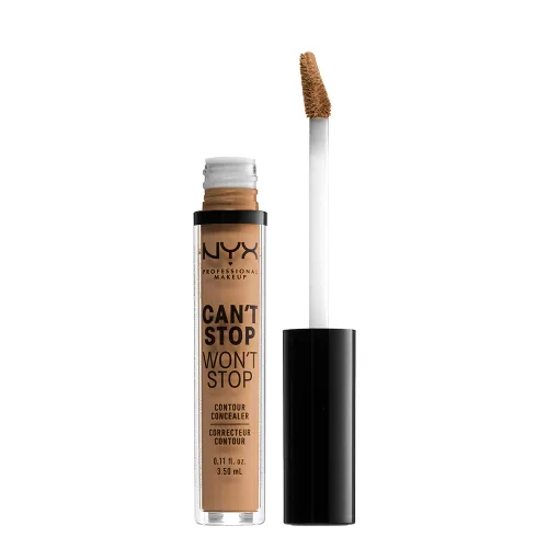 Vista 6 de NYX PROFESSIONAL MAKEUP Can't Stop Won't Stop - Corrector de contorno, cobertura completa las 24 horas, acabado mate, beige suave