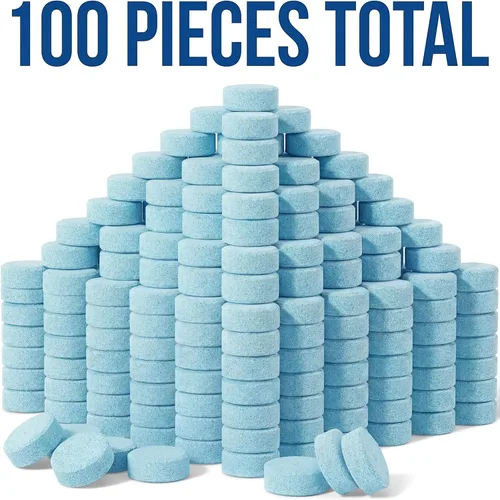 Vista 8 de Boao 100 tabletas para limpiaparabrisas de automóvil, pastillas de líquido de limpieza, limpiador concentrado de vidrio, líquido limpiaparabrisas