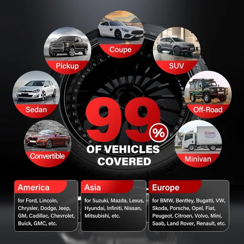 Vista 5 de Autel Juego de 4 sensores TPMS, sensor 1MX de 2 pulgadas 315 MHz + 433 MHz de frecuencia dual, sensor OEM de reemplazo 100% programable, funciona