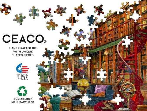 Vista 4 de Ceaco - David Maclean - Biblioteca del país - Rompecabezas de 1000 piezas