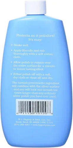 Vista 2 de W. J. Hagerty Hagerty 10120 Silversmiths' Silver Polish, 12 onzas, 12 onzas líquidas (paquete de 1), azul