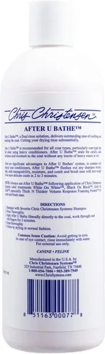 Vista 2 de Chris Christensen After U Bathe Solución de enjuague final, arregla como un profesional, añade humedad y resistencia, sin ceras/aceites, fabricado