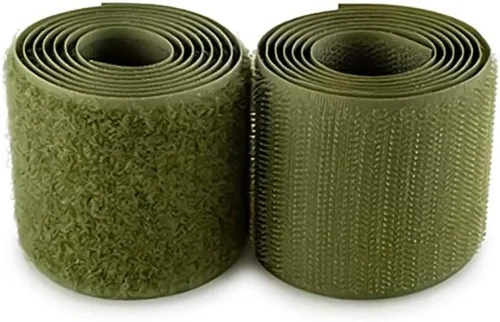 Vista 83 de Cinta de velcro beige de nailon de 1 pulgada de ancho, no adhesiva, 5 yardas de longitud, juego de cierres de cinta entrelazada para bolsos, ropa