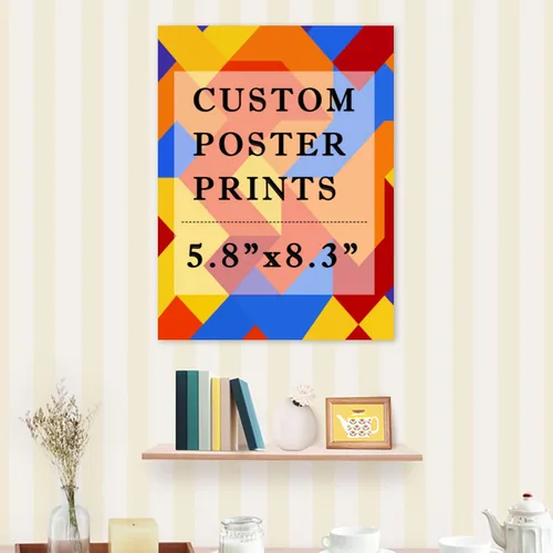 Vista 6 de Custom Poster Design Your Own ImagePhoto, Personalized Photo to Poster Printing, Home Decor Wall Art Prints -5.8x8.3 Inch