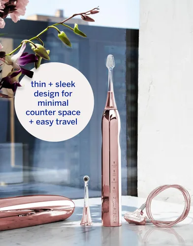 Vista 3 de Supersmile Zina45™ Cepillo de dientes sónico de pulso Deluxe – Cepillo eléctrico recargable con cabezal angular y estuche de viaje – para dientes