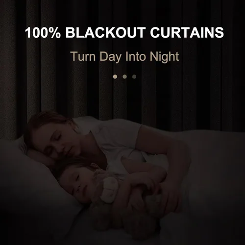 Vista 2 de 100% Blackout Shield Cortinas opacas de lino para dormitorio de 96 pulgadas de largo, con pestaña trasera, bolsillo para barra, cortinas para sala