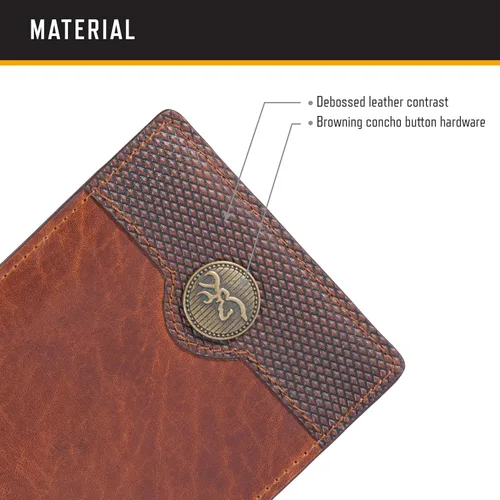 Vista 3 de Browning - Billeteras resistentes y occidentales para hombre, de servicio pesado, disponibles en múltiples estilos Rugged, Western, Heavy-Duty