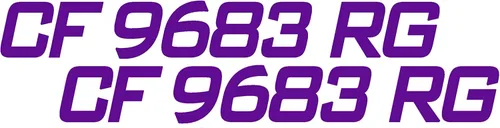 Vista 6 de Juego de 2 calcomanías personalizadas para identificación de casco de registro de barco o PWC