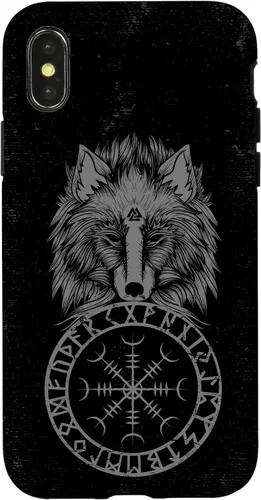 Vista 5 de Carcasa para iPhone 11 Pro Viking Aegishjalmur Runas Fenrir Odin Yelmo De Awe