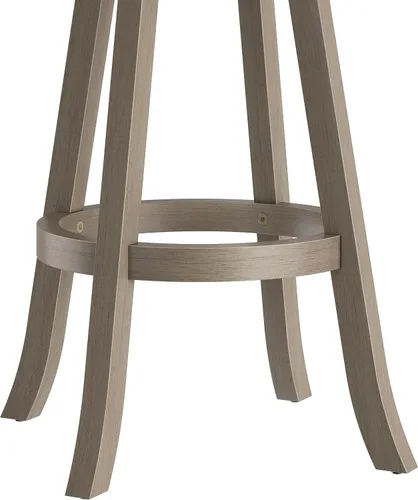 Vista 6 de Hillsdale Arborwood Wood Bar Height Swivel Stool, Aged Greige