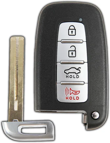 Llavero de reemplazo KeylessOption para 2009 2010 2011 2012 2013 2014 2015 Hyundai Elantra Genesis Sonata Kia Optima Sorento remoto, 4 botones