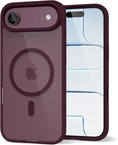 Vista 137 de oakxco Funda magnética transparente compatible con Magsafe, delgada, transparente, no amarillea, híbrida de silicona suave y cubierta protectora