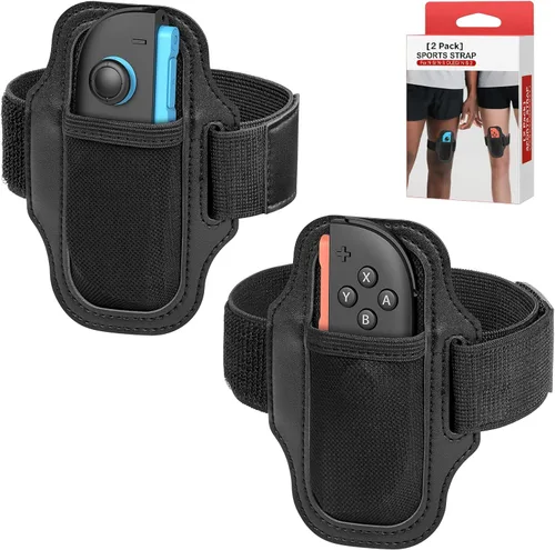 Paquete de 2 correas de pierna para Nintendo Switch/Switch 2 – Sports Play Soccer/Switch Ring Fit Adventure, para Joy Cons Switch Controller