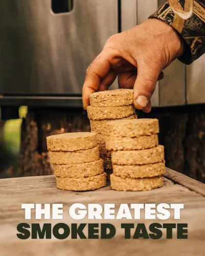 Vista 3 de Bradley Smoker Bisquetas para asar y barbacoa, mezcla de madera de cerezo, paquete de 120