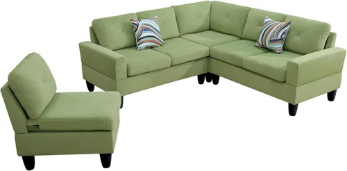 Vista 2 de Juego de sofá modular Max para sala de estar, apartamento, habitación de invitados, sala de juegos y oficina