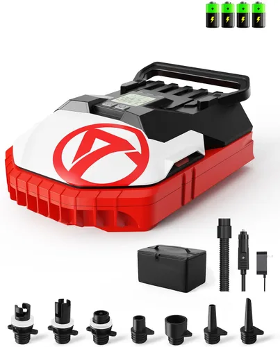 GICLE Bomba de aire recargable de 4500 mh* 4 para tabla de remo, bomba de Paddlebaord de 22 PSI eléctrica portátil para inflador de barco y deflador