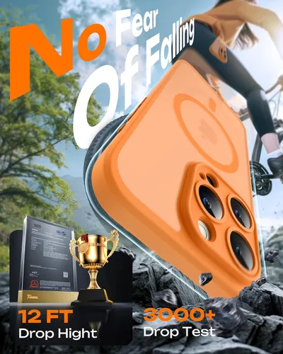 Vista 1153 de TOCOL Funda para iPhone 11, compatible con Magsafe, protección completa de cámara, imanes integrados, protección contra caídas, funda translúcida