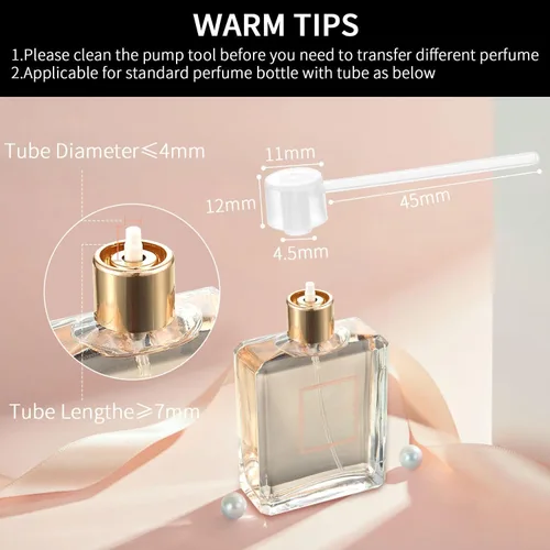 Vista 5 de Atomizadores recargables de perfume para viaje a granel, mini atomizador rociador con bomba dispensadora de recarga de perfume, herramienta de Negro