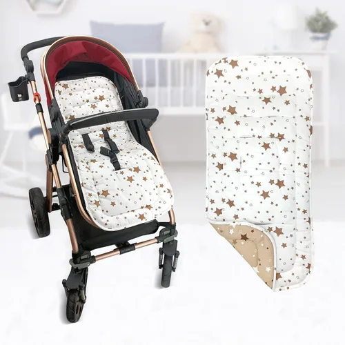 Vista 3 de Cojín para cochecito de bebé, inserto para asiento de automóvil infantil - Colchoneta universal reversible transpirable y suave para cochecito