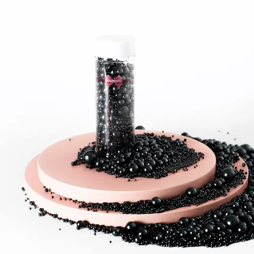 Vista 7 de Kasvan Black Pearl - Gránulos de azúcar comestibles – Perlas de caramelo comestibles 4.59 oz/4.58 onzas, tamaño mezclado, decoraciones de pasteles