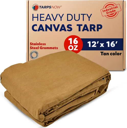 Vista 11 de Tarps Now - Lona de lona resistente de 5 x 7 pies, resistente al agua de 36 milésimas de pulgada de grosor con ojales de acero inoxidable, lona