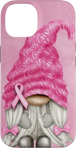 Vista 4 de Pink Cancer Support with Gnome for Breast Cancer Awareness Case for iPhone 17
