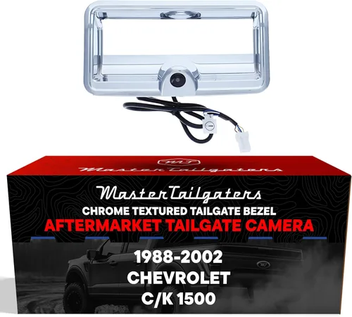Vista 10 de Master Tailgaters Bisel negro para portón trasero con cámara de respaldo de repuesto para Chevrolet C/K 1500 (1988-2002) IP68 impermeable Líneas