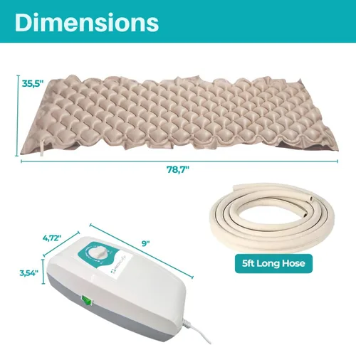 Vista 2 de Almohadilla de colchón de alivio de úlceras de presión de aire alterna para prevención de llagas de cama, colchón de aire para cama de hospital
