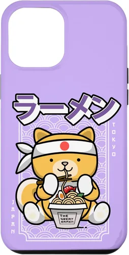 Vista 6 de Funda Kawaii para iPhone 15 Ramen Dog Shiba Ramen Fideos Estilo Japonés