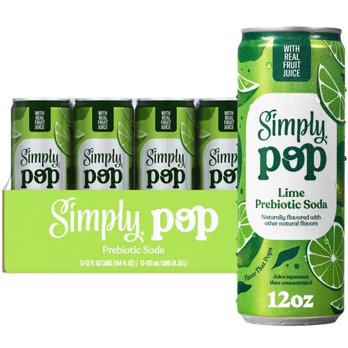 Vista 8 de Simply POP - Latas prebióticas de soda cítrica, 12 onzas líquidas, paquete de 12