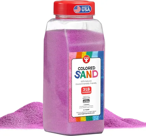 Vista 35 de Hygloss Products - Arena de juego de colores , balde de arena de manualidades colorido, 1 libra, arcoíris brillante