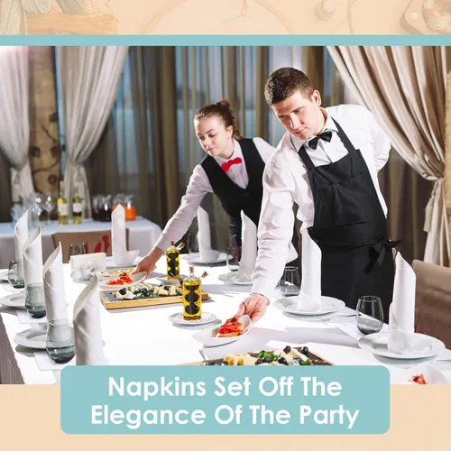 Vista 5 de Moukeren - Servilletas de lino para cóctel de 6 x 6 pulgadas - Servilletas de tela lavables con orilla cosida, servilletas de lino natural