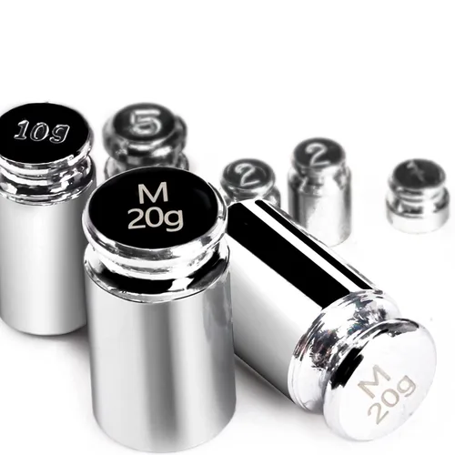 Vista 4 de GRAM PRES Juego de pesas de calibración, 0.04 oz, 0.07 oz, 0.18 oz, 0.35 oz, 0.71 oz, con pinzas para joyería digital, báscula de laboratorio