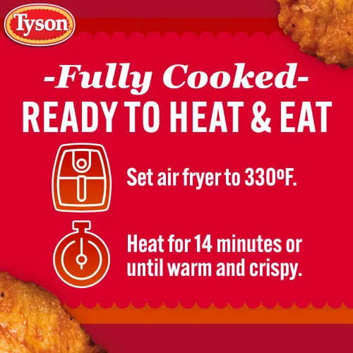 Vista 4 de Tyson Any'tizers Buffalo Style - Alitas de pollo con hueso, 22 onzas (congeladas)