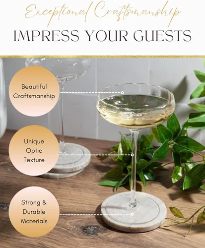 Vista 6 de Vasos de cóctel redondeados – Juego de 4 elegantes vasos de barra de 8 onzas para gin tonic, cosmopolitan, Manhattan y Mocktails – Vasos hermanos