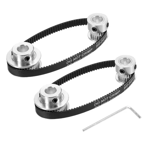 Vista 7 de MECCANIXITY Polea de distribución 20 y 36 dientes 0.197 in diámetro rueda síncrona con correa y llave para impresora 3D, máquina CNC