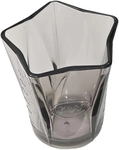 Vista 4 de Rattleware Jarra medidora de plástico ahumado de 5 cañones, versátil y duradera para uso en cocina y laboratorio, apilable y apta para lavavajillas