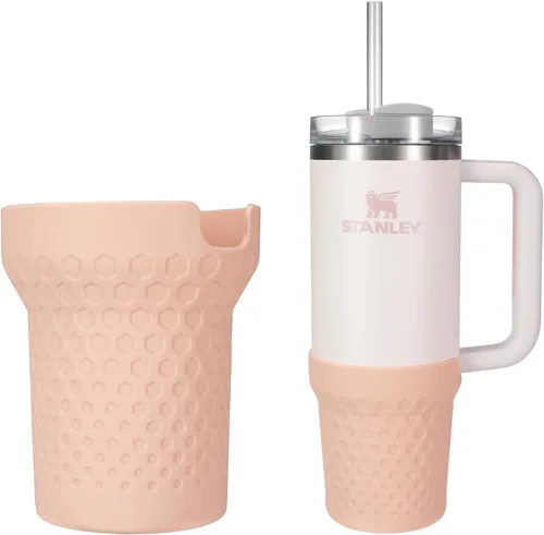 Vista 11 de Thxbag Funda de silicona para Stanley Cup de 30 onzas / 20 onzas, funda negra para botas con accesorios Stanley H2.0 y Quencher Adventure Tumbler