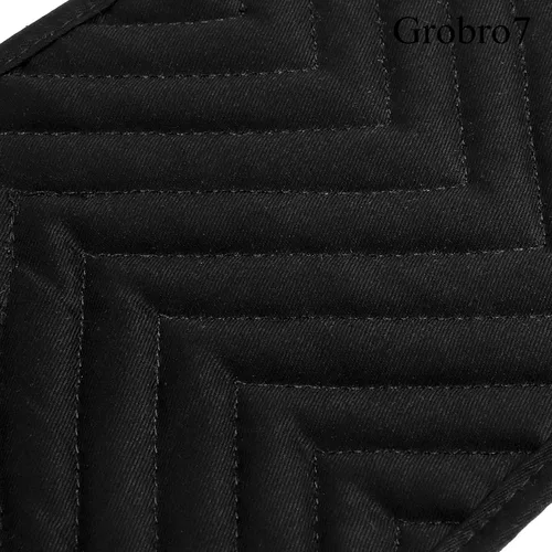 Vista 4 de GROBRO7 Juego de 5 agarraderas de algodón con bolsillo para cocina, resistentes al calor, lavables a máquina, almohadillas calientes, guantes