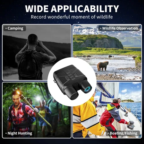 Vista 7 de Night Vision Binoculars - 4K Rechargeable Night Vision Goggles for Adults, Infrared Night Vision can Save Photo and Video with 32GB TF Card