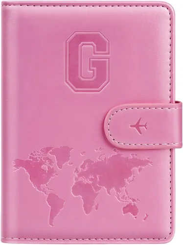 Vista 57 de Funda para Pasaporte Personalizada con Letra de la A a la Z, Billetera de Viaje con Bloqueo RFID, Funda para Pasaporte, Estuche para Pasaporte