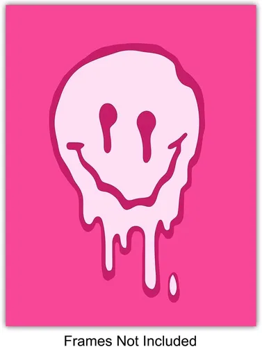 Vista 3 de Arte de pared de estilo retro pop art – Decoración de pared moderna – Decoración de pared de moda – Globo de calavera de cara sonriente perro VSCO