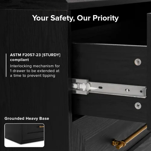 Vista 4 de mopio Blake Centro de entretenimiento de 4 piezas con almacenamiento, cómoda gabinete de almacenamiento modular de granja moderna soporte para TV