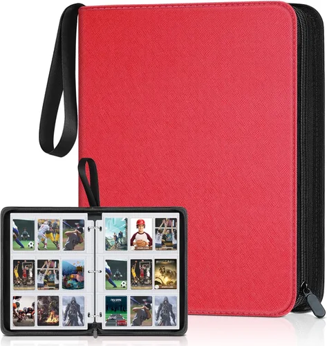 Vista 9 de Carpeta de tarjetas de 900 bolsillos, 9 bolsillos para tarjetas de intercambio duradero, protectores de tarjetas de béisbol para MTC, TCG, tarjetas