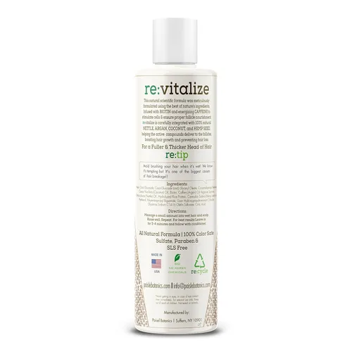 Vista 4 de Champú de biotina para el crecimiento del cabello, cafeína natural, tratamiento de pérdida de cabello, champú para adelgazar el cabello