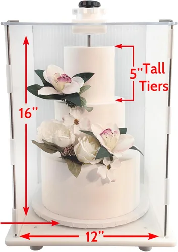 Vista 3 de CAKESAFE Transportador de pasteles Itsy Tall reutilizable, de plástico transparente (12 pulgadas de ancho x 16 pulgadas de alto)